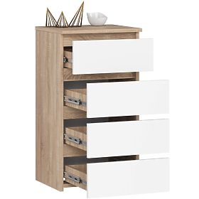 KOMODA CL4 PK DĄB SONOMA / BIAŁA