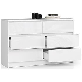 KOMODA K120 6SZ CLP PK BIAŁY POŁYSK