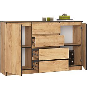KOMODA K160 2D 4SZ CLP PK DĄB CRAFT