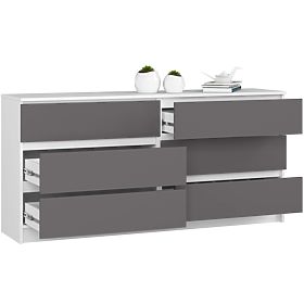 KOMODA K160 6SZ CLP PK BIAŁA / SZARA