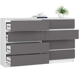 KOMODA K160 8SZ CLP PK BIAŁA / SZARA