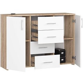 KOMODA K45 PK DĄB SONOMA / BIAŁA