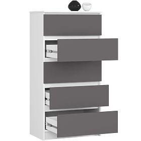 KOMODA K60 5SZ CLP PK BIAŁA / SZARA