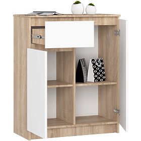 KOMODA K80 2D 1SZ CLP PK DĄB SONOMA / BIAŁA