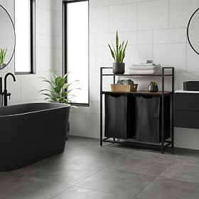 Kosz na pranie z półkami 2 komory MIRUN