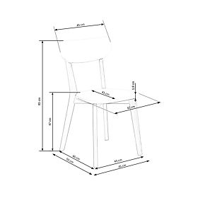 Krzesło do jadalni BUGGI - białe, Halmar