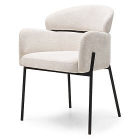 Krzesło do jadalni Granda, ecru/czarne nogi, lectus