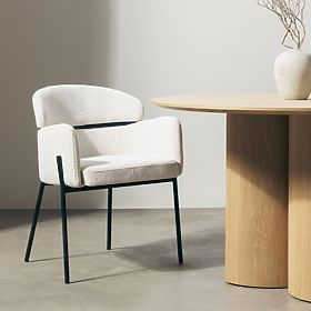 Krzesło do jadalni Granda, ecru/czarne nogi, lectus