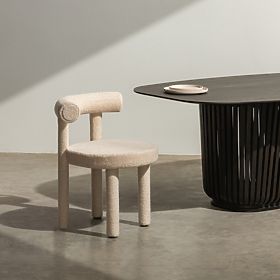 Krzesło jadalniane Pedro 2.0, beżowe, boucle