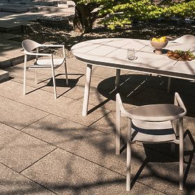 Krzesło ogrodowe Marinelli, aluminiowe, jasnobeżowe