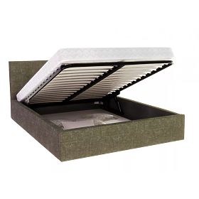 Łóżko tapicerowane TULSA 120 x 200 cm - Oliwkowa zieleń
