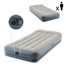 Materac dmuchany 191x99 cm z pompką dla jednej osoby INTEX 64116ND