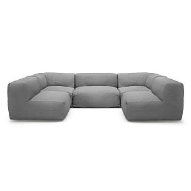 Modułowa narożna sofa ogrodowa Vacuum Vll z pokrowcem, szara