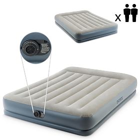 Nadmuchiwana mata 203x152 cm z pompką dwuosobowa Intex 64118ND, INTEX