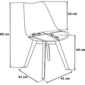 Nowoczesne krzesło Nantes DSW czarne