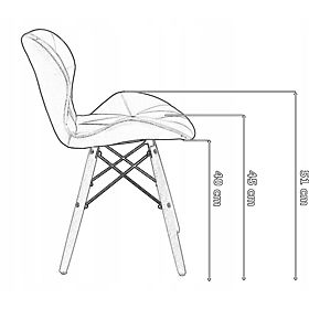 Nowoczesne tapicerowane krzesło MURET czarne