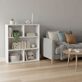 Nowoczesny stojący regał do salonu i sypialni 3 poziomy biały ModernHome, MODERNHOME