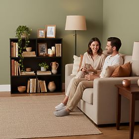 Nowoczesny stojący regał do salonu i sypialni 3 poziomy czarny ModernHome, MODERNHOME