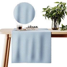 Obrus CLEAR kolor granatowy z nadrukiem boho 40x140 ameliahome