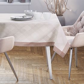 Obrus MILLUZA kremowy metalizowany klasyczny motyw 110x160 ameliahome