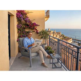 Ogrodowe aluminiowe krzesło MISTERIOSO wygodne siedzisko