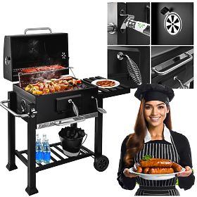 Ogrodowy grill węglowy z pokrywą MEJOR