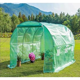 Ogrodowy tunel foliowy szklarnia 3x2x2 m 6 m² metalowy stelaż folia UV, Bauerkraft