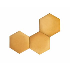 Tapicerowany panel Hexagon - musztardowy
