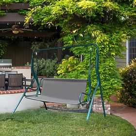 Poduszka na huśtawkę ogrodową 140 x 100 cm szara ModernHome