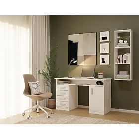 Półka wisząca COBI 1X3 - Nowoczesna półka ścienna 3 Komory Matowa Biała