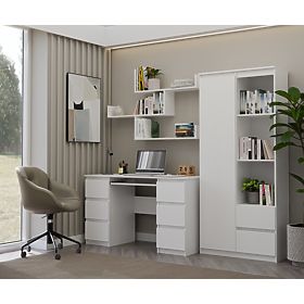 Półki Ścienne KOBI Do Salonu BIAŁA