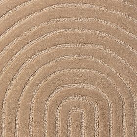 Prostokątny dywan Isla, łuki, tuftowany, wełniany, ciemny beż, Rozmiar dywanu: 190x290, lectus