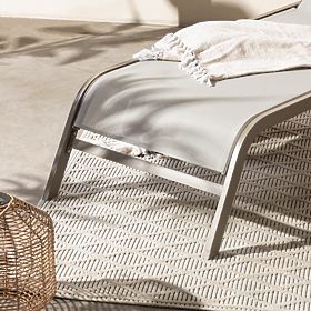 Regulowane leżak ogrodowy Sandy, jasnoszary/beżowy