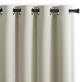 RESTILO zasłona BLACKOUT kolor kremowy, styl klasyczny, srebrne przelotki, materiał bl