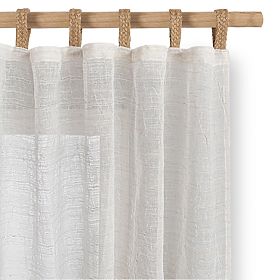 RESTILO zasłona DRIMAR kolor beżowy styl nowoczesny materiał len, mikrofibra 140x250