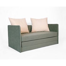 Rozkładana sofa Jack - ciemnozielona / beżowa