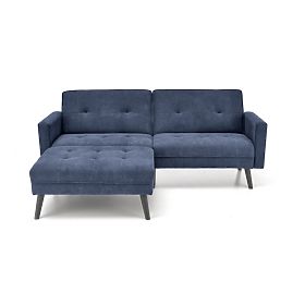 Rozkładana sofa CORNELIUS z funkcją narożnika, niebieska, Halmar
