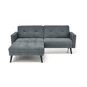 Rozkładana sofa CORNELIUS z funkcją narożnika, popielata, Halmar