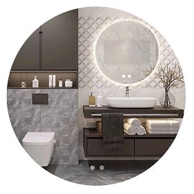 ŚCIENNE LUSTRO LED 70cm HZJ070