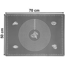 Silikonowa mata robocza SELMA grafitowa 70x50 cm