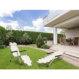 Składane ogrodowe krzesło plażowe leżak 2w1