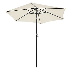 Składany parasol ogrodowy balkonowy regulowany 210 cm beżowy