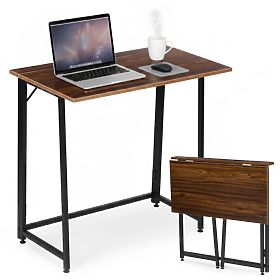 Składany stół komputerowy 80x45 cm stolik pod laptop loft ciemny orzech ModernHome, MODERNHOME