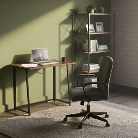 Składany stół komputerowy 80x45 cm stolik pod laptop loft ciemny orzech ModernHome, MODERNHOME