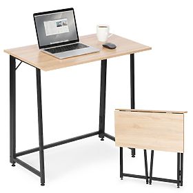 Składany stół komputerowy 80x45 cm stolik pod laptop loft jasny dąb ModernHome, MODERNHOME
