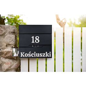 Skrzynka na listy Vidar czarna z napisami