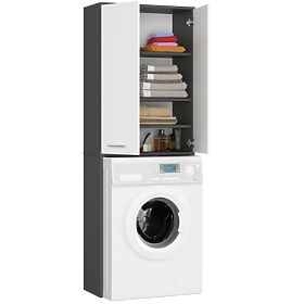 SŁUPEK ŁAZIENKOWY FIN 180 NAD PRALKĘ PEŁNE 2D - SZARY / BIAŁY