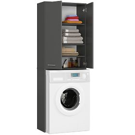 SŁUPEK ŁAZIENKOWY FIN 180 NAD PRALKĘ PEŁNE 2D - SZARY