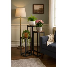 Stojak na kwiaty z 3 półkami loft ModernHome