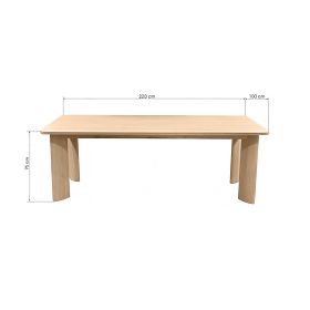 Stół jadalniany Bali 220 cm, kremowo-biały